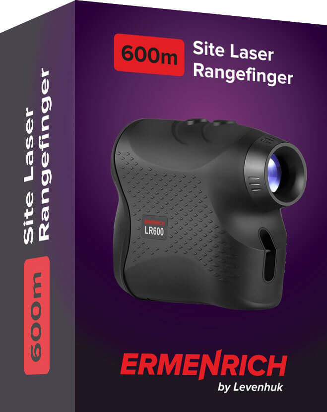 Stavebný laserový diaľkomer Ermenrich LR600, balenie
